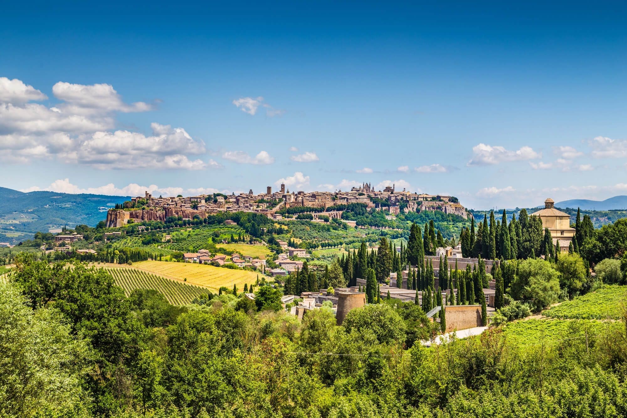 View of the old village of Orvieto